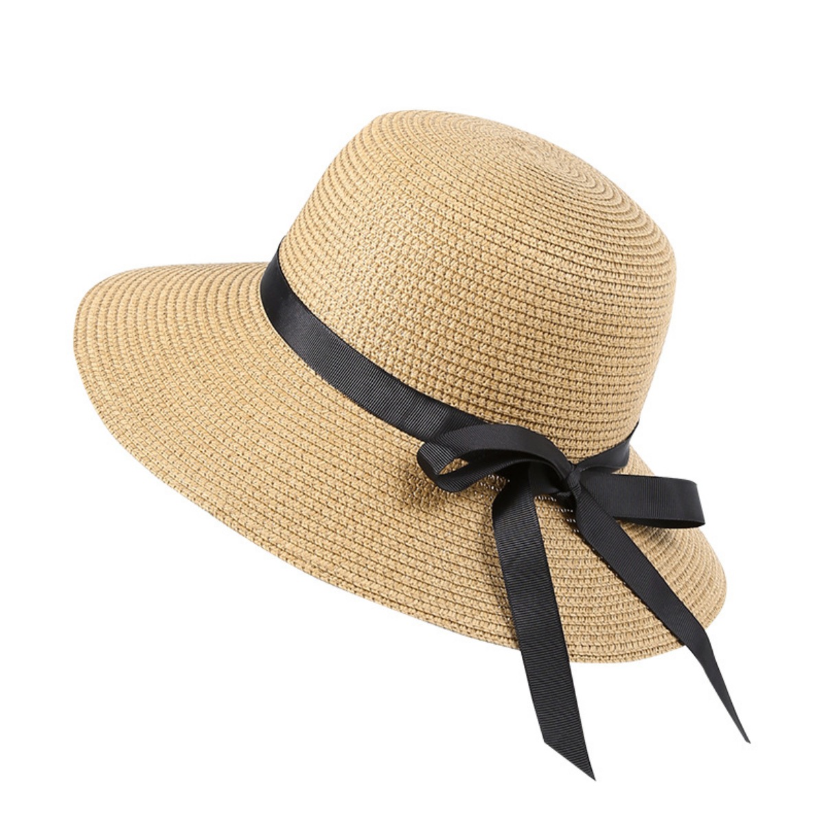 Straw Sun Hat with Bow