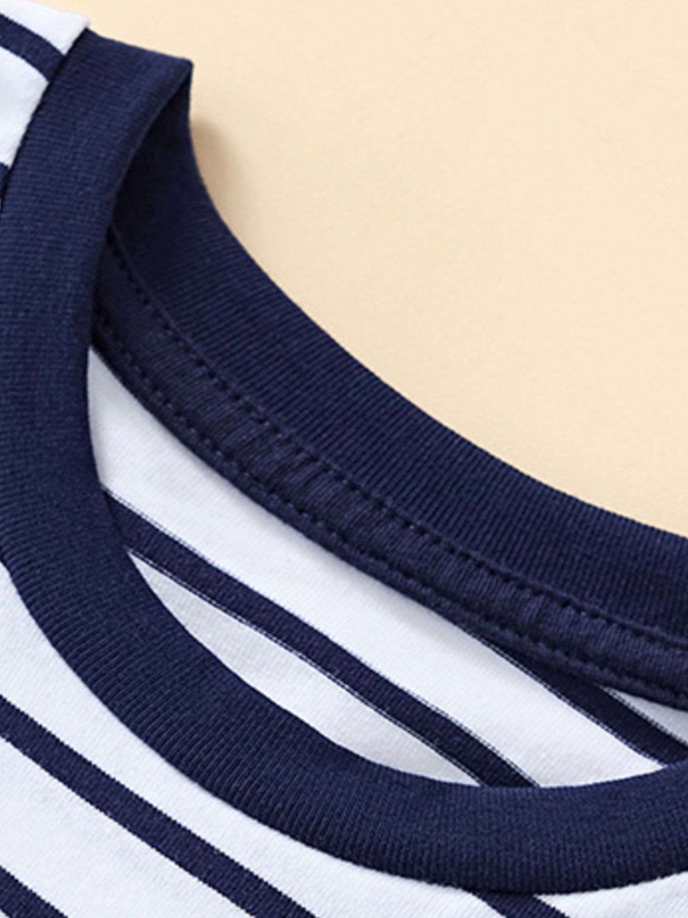 Children's Striped Truck Graphic Crew Neck T-Shirt