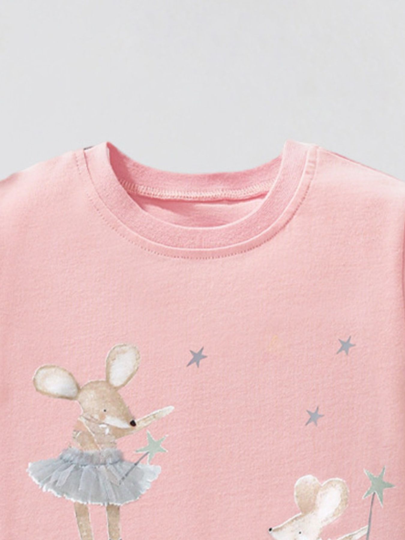 Children's Mouse Ballerina Graphic Round Neck Tee