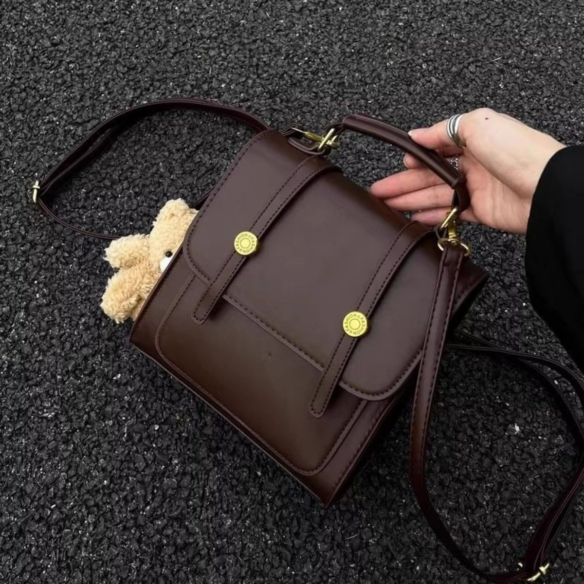 Vintage Style Leather Backpack Bag