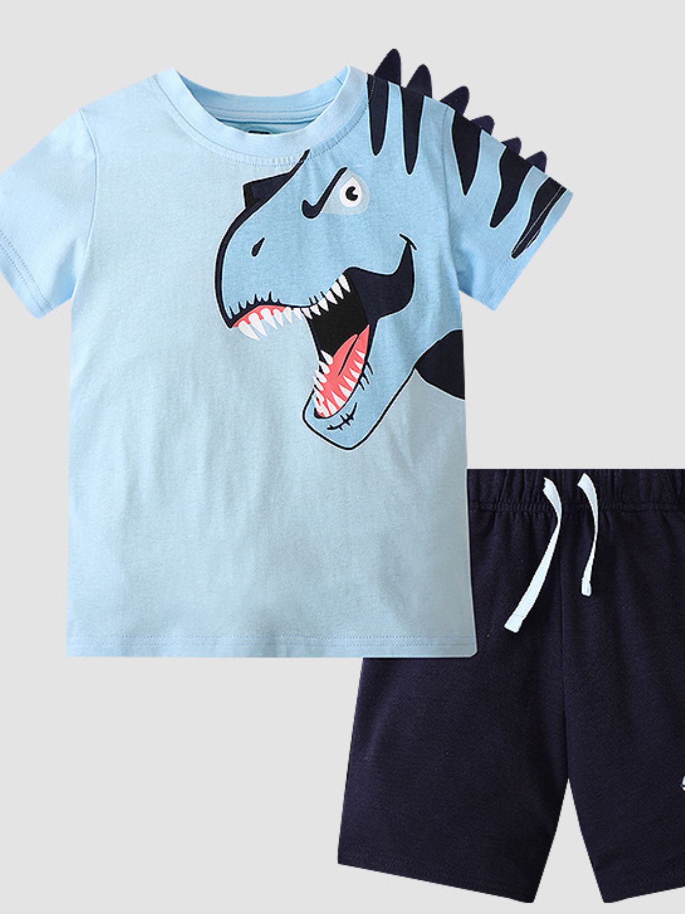 Children's Dinosaur Graphic Tee and Shorts Set