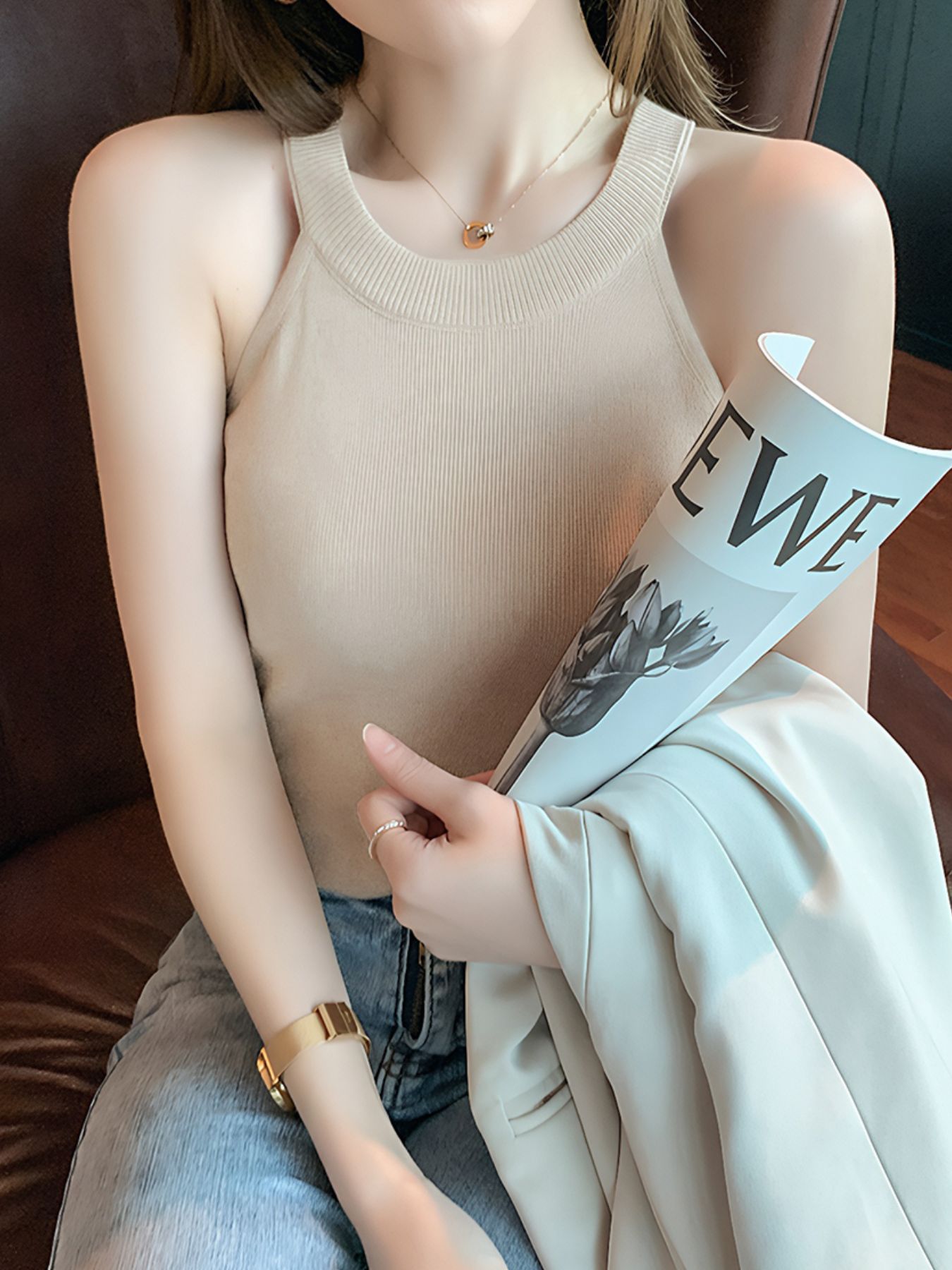 Ribbed Knit Cami Top