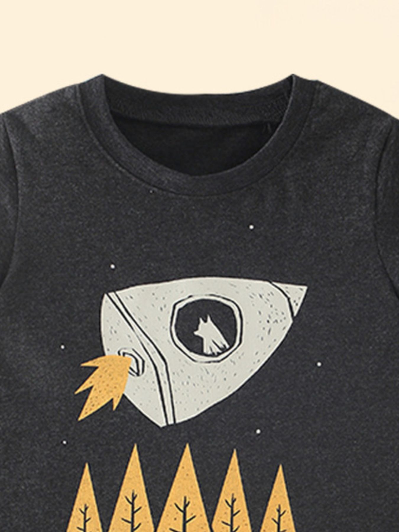 Children's Rocket Graphic Casual T-Shirt