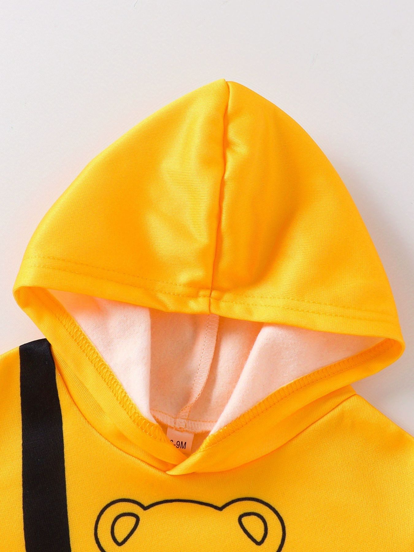 Children's Bear Graphic Hoodie & Plaid Pants Set