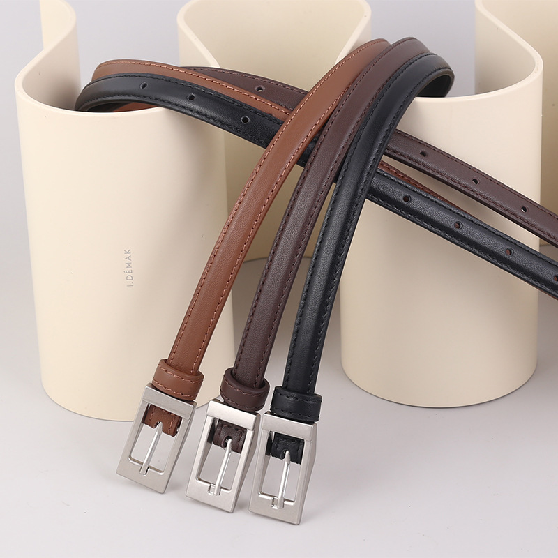 Metal Buckle Leather Belt