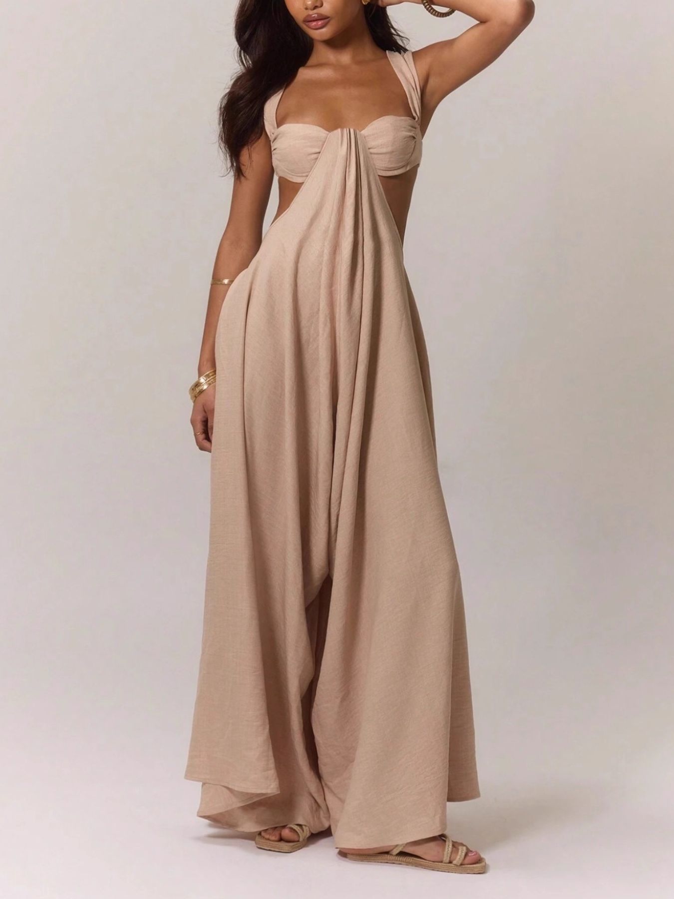Cutout Sweetheart Neck Maxi Dress