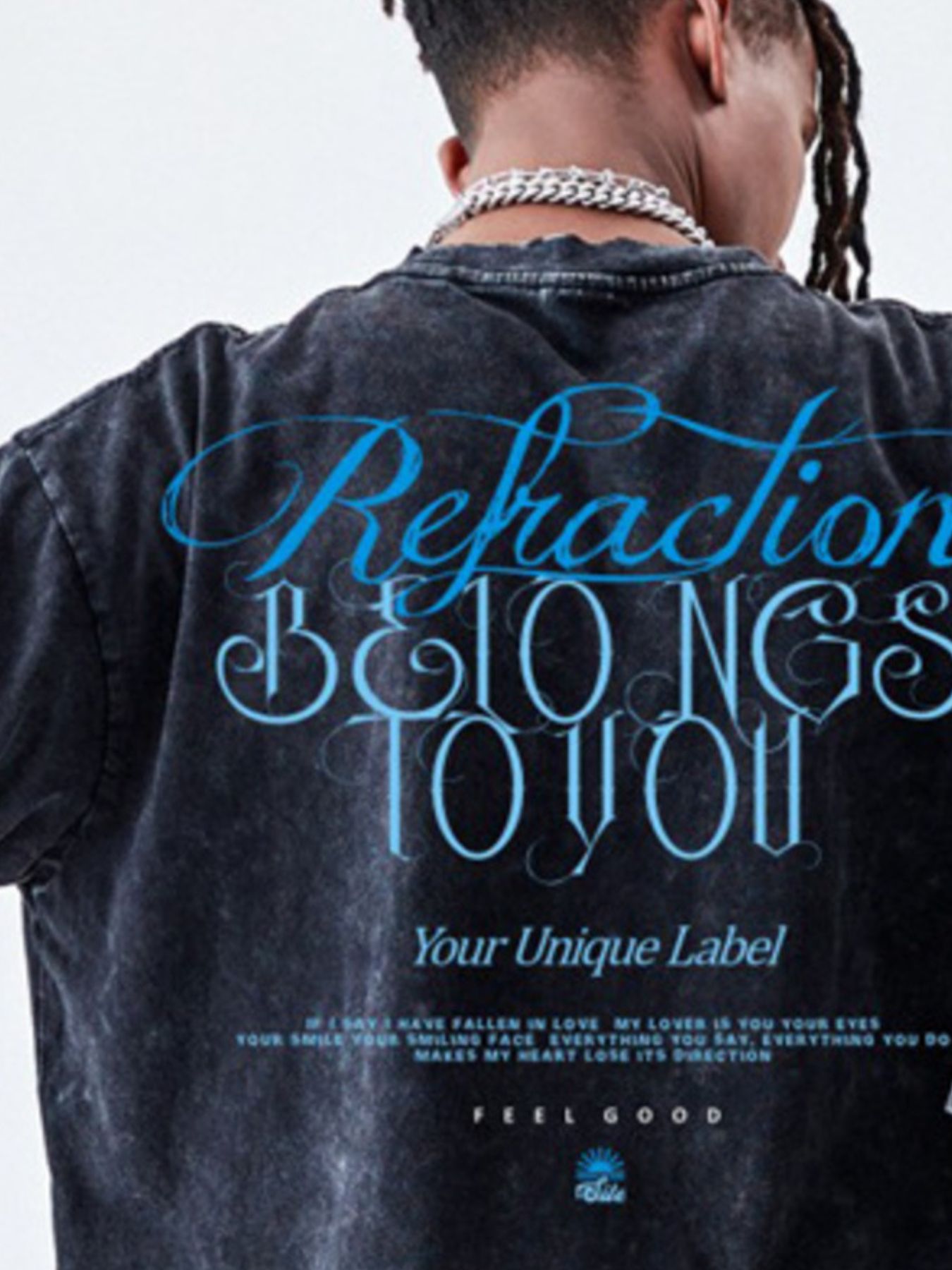 Men's Vintage Wash Round Neck Oversized T-Shirt