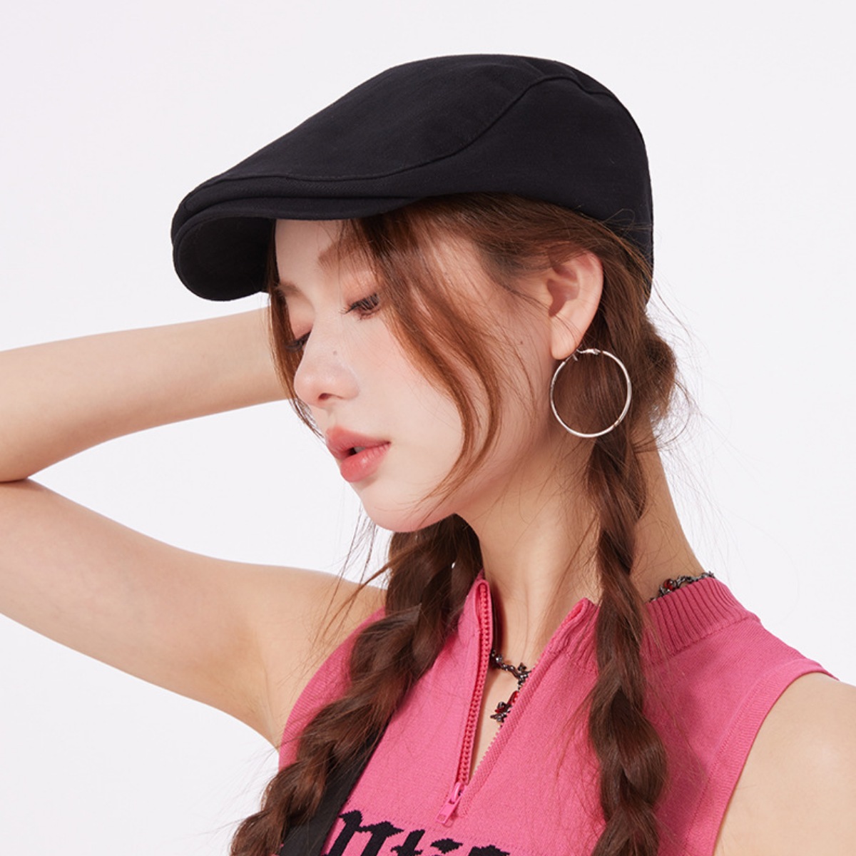 Classic Solid Color Newsboy Cap 3