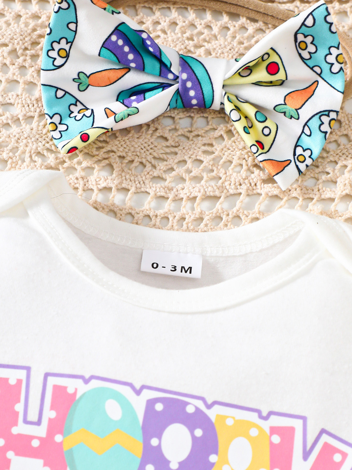 Children's Easter Graphic Bodysuit and Skirt Set with Headband