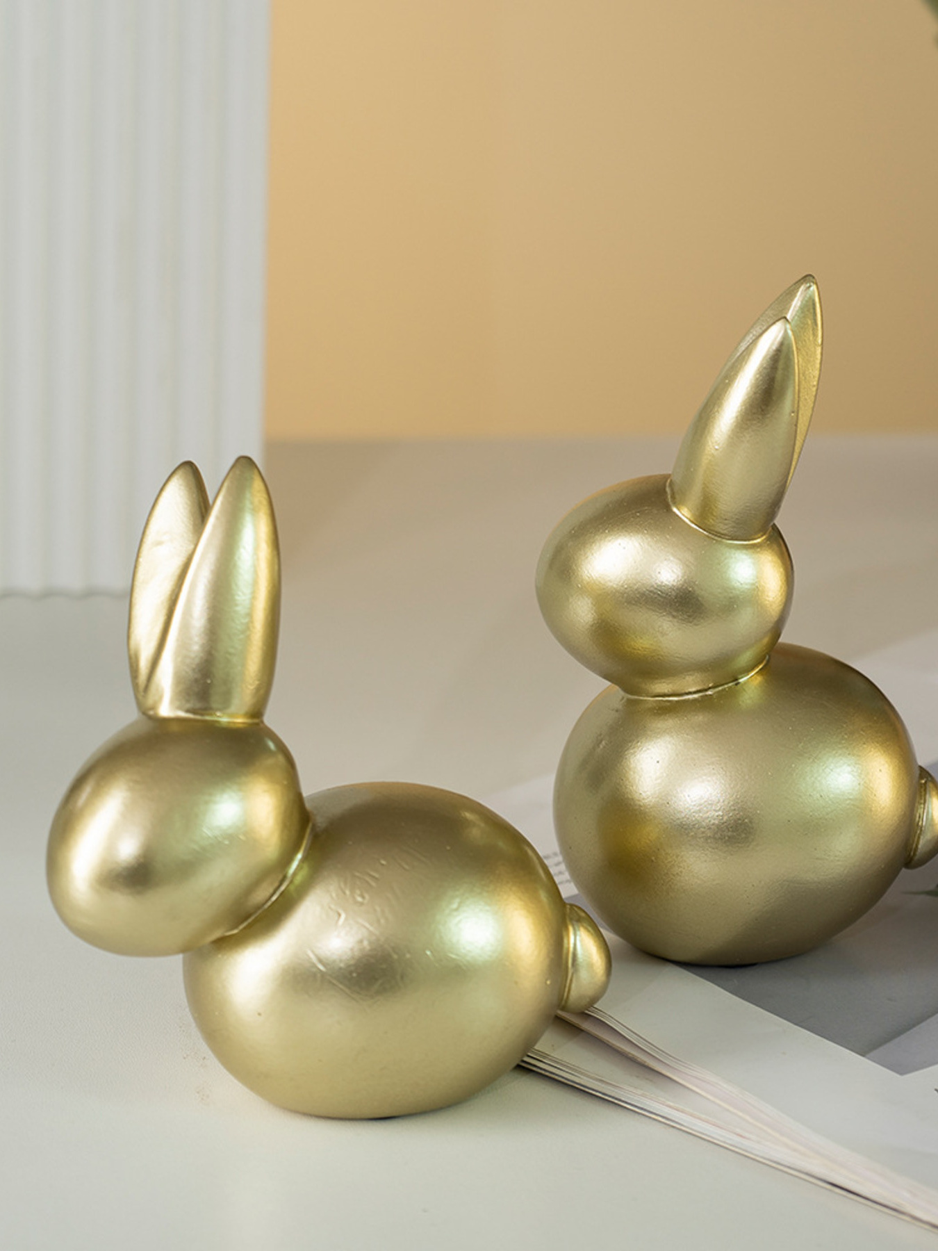 Golden Rabbit Decorative Ornament
