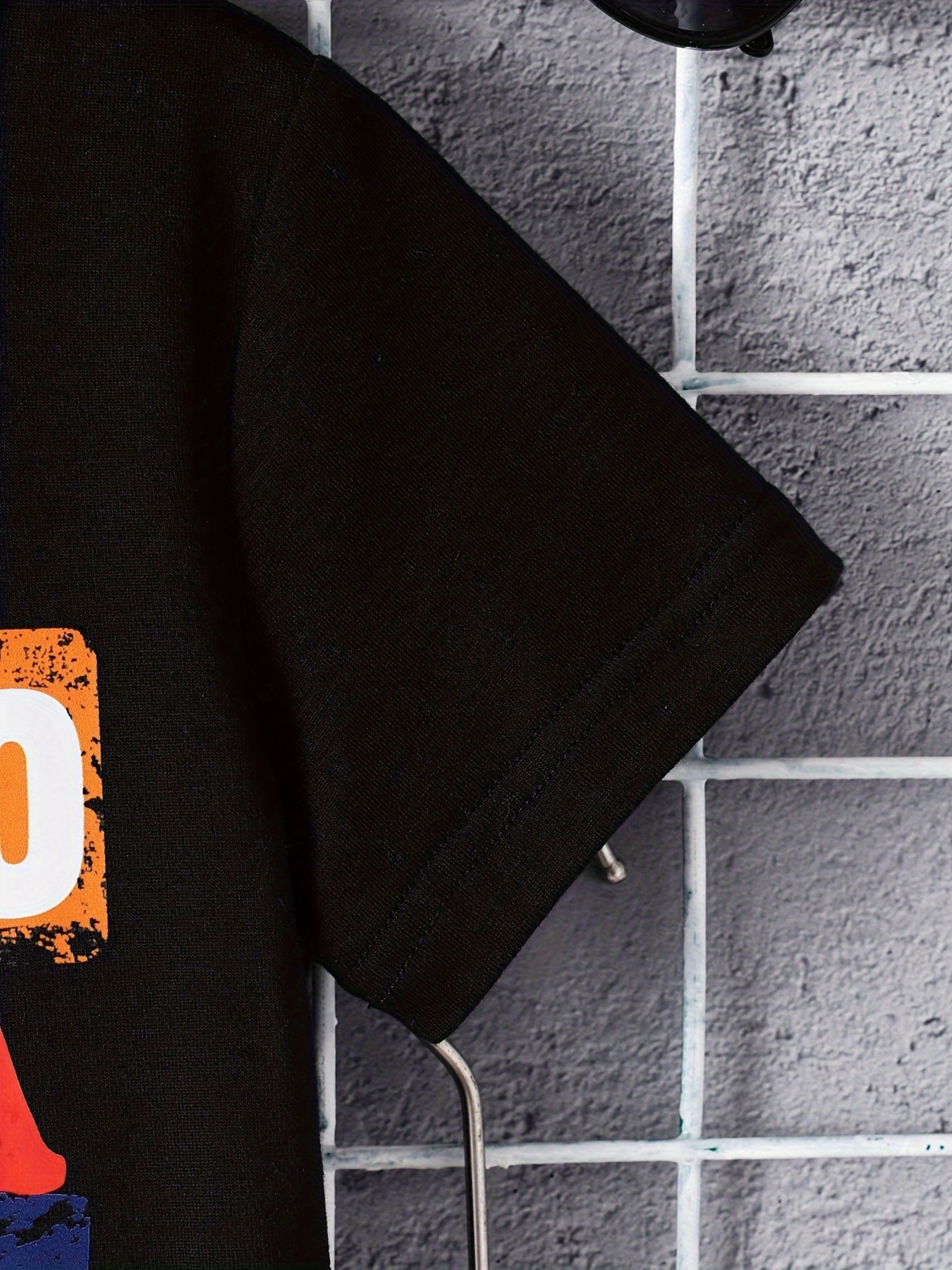 Children's Letter Graphic Tee & Camo Shorts Set