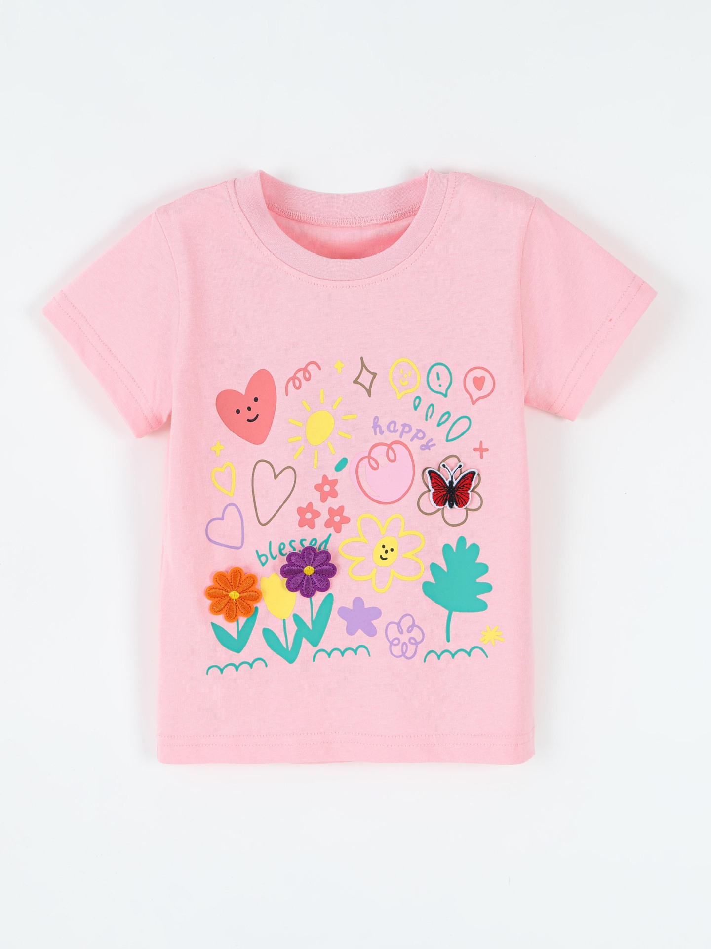 Children's Cartoon Graphic Short Sleeve T-Shirt