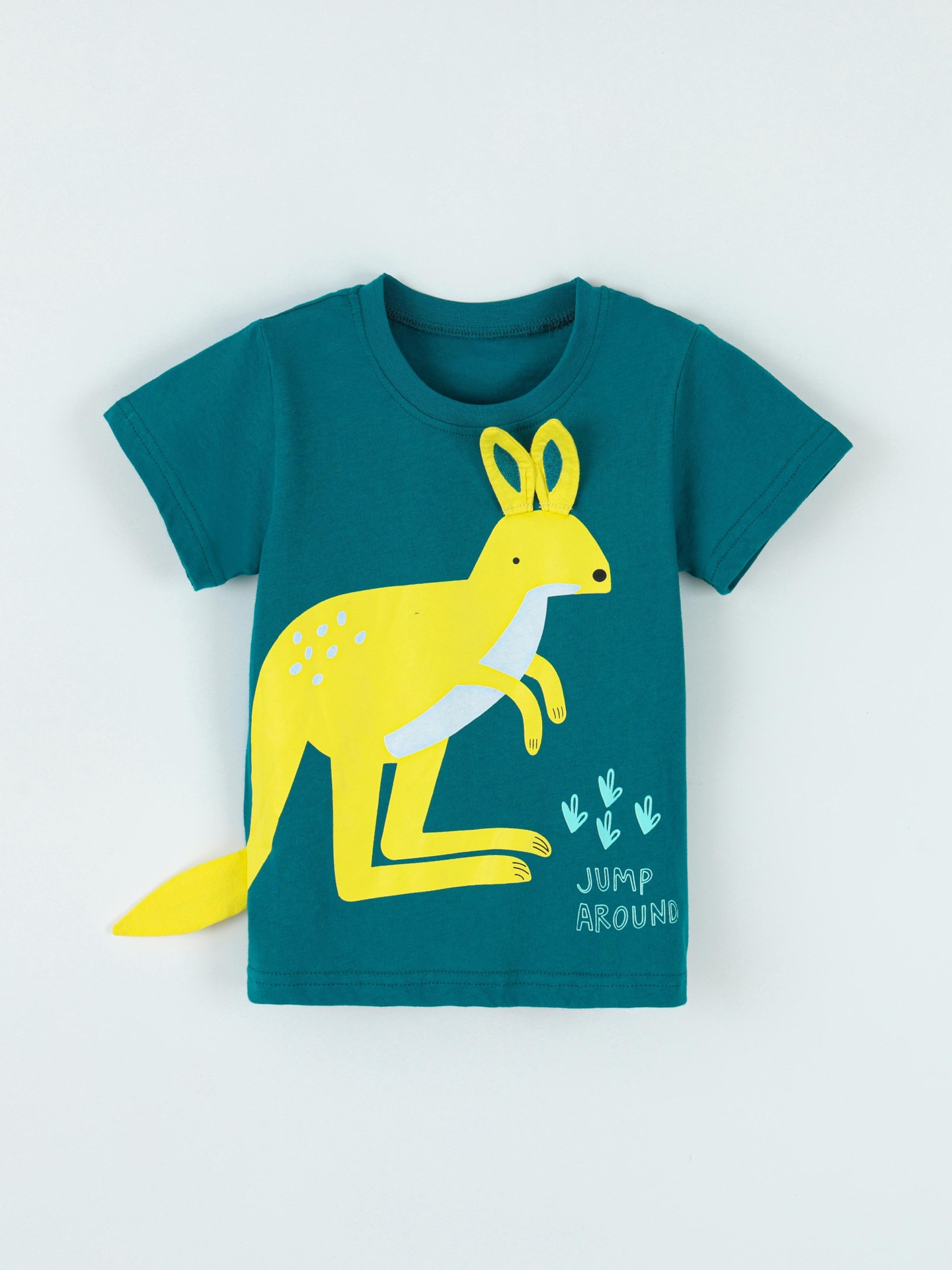 Children's Kangaroo Graphic Round Neck Tee